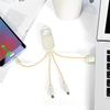 Wheat Straw Eco-Friendly 3 in 1 USB 2.0 Charging Cable-Flexi