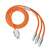 120W 3 in 1 Fast Charging Silicone Data Cable