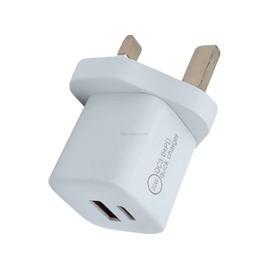 UK USB Charger 20W with Type C port + QC3.0 Port