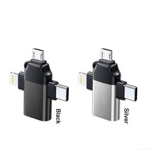 3 인치 1 인치 Lightning Micro Type-C 커넥터가있는 USB 어댑터
