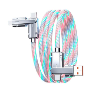 Custom 4 in 1 Transparent Charging Cable with Luminous Design