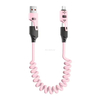 Retractable 65W USB 2.0 Spring Data Cables for Car
