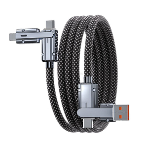 Fast Charging Zinc Alloy 4 In 1 Braided USB Cable