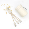 Wheat Straw Eco-Friendly 3 in 1 USB 2.0 Charging Cable-Flexi