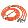 120W 3 in 1 Fast Charging Silicone Data Cable