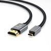 Mini HDMI Male to HDMI cable 4K 30AWG with Aluminum shell