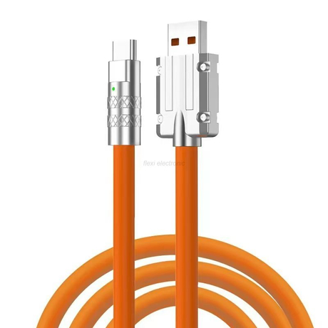 Bl&oslash;dt silikone 120W USB str&oslash;mopladerkabel