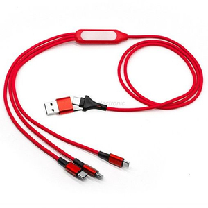 Multiple Universal 3 in 1 Charging Cable with LED Design