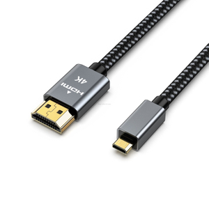 Mini HDMI Male to HDMI cable 4K 30AWG with Aluminum shell