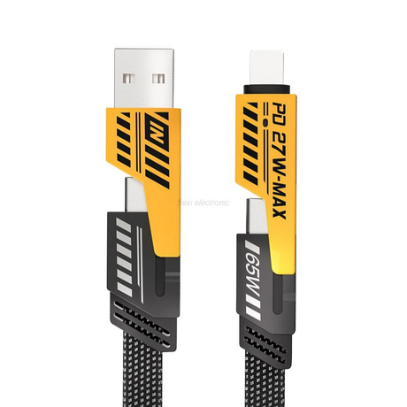 Nylonflettet zinklegering PD 4 i 1 USB-kabel