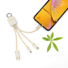 Wheat Straw Eco-Friendly 3 in 1 USB 2.0 Charging Cable-Flexi