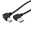 ข้อศอก 90 องศา สายเคเบิลเครื่องพิมพ์ USB 2.0 Am ถึง Bm 