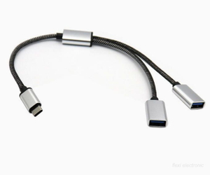2 in 1 USB C Splitter Cable Hub
