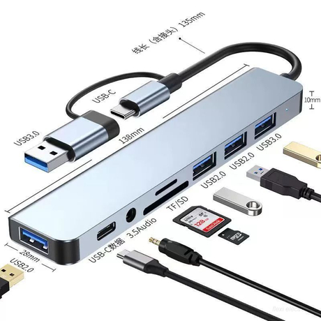 8 in 1 USB HUB