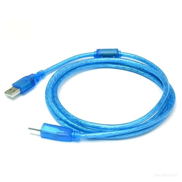 Transparent blue USB 2.0 Am to Bm Cable printing cable