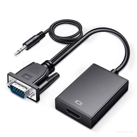HDMI to VGA cable with 45cm audio power cable