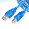 Transparent blue USB 2.0 Am to Bm Cable printing cable