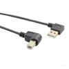 ข้อศอก 90 องศา สายเคเบิลเครื่องพิมพ์ USB 2.0 Am ถึง Bm 