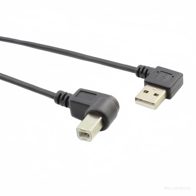 90&deg; Degree Elbow USB 2.0 Printer cable Am to Bm 