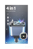 Retractable 4 in 1 Starry Sky car charger with LED lights