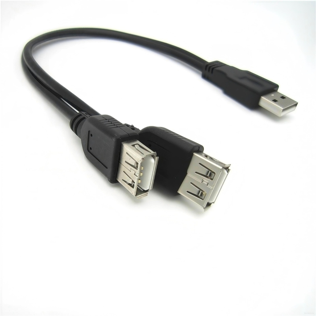 USB 2.0 AM-Female cable 2 in 1 extension cable